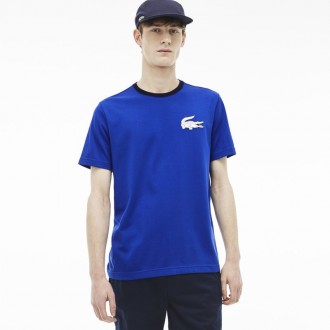 T-shirt Lacoste bleu uni